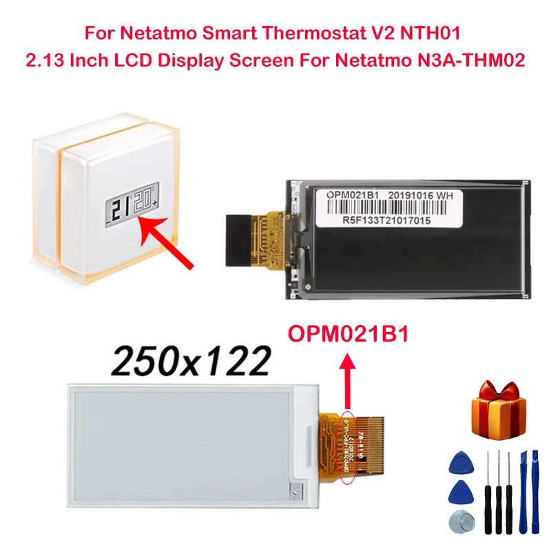 Netatmo Ʈ µ  V2 NTH01, 2.13 ġ LCD ÷ ȭ, Netatmo N3A-THM02